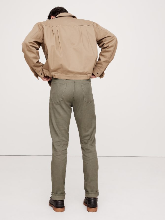Slim Heathered Linen-Cotton Traveler Pant - Image 8