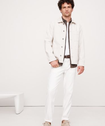 Straight Linen-Cotton Traveler Pant