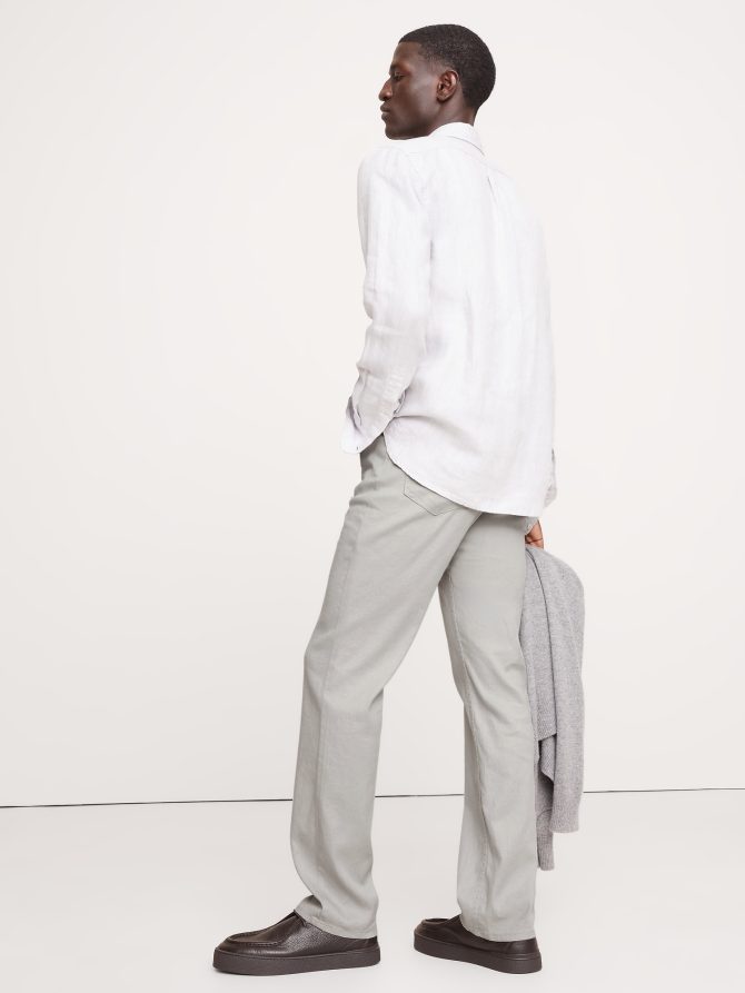 Straight Linen-Cotton Traveler Pant - Image 2