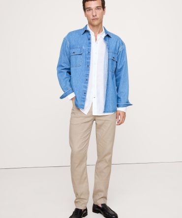Slim Linen-Cotton Traveler Pant