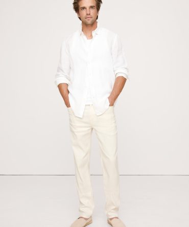 Slim Linen-Cotton Traveler Pant