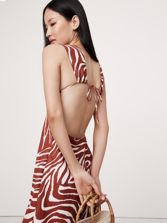 Backless Linen Maxi Dress - Image 4