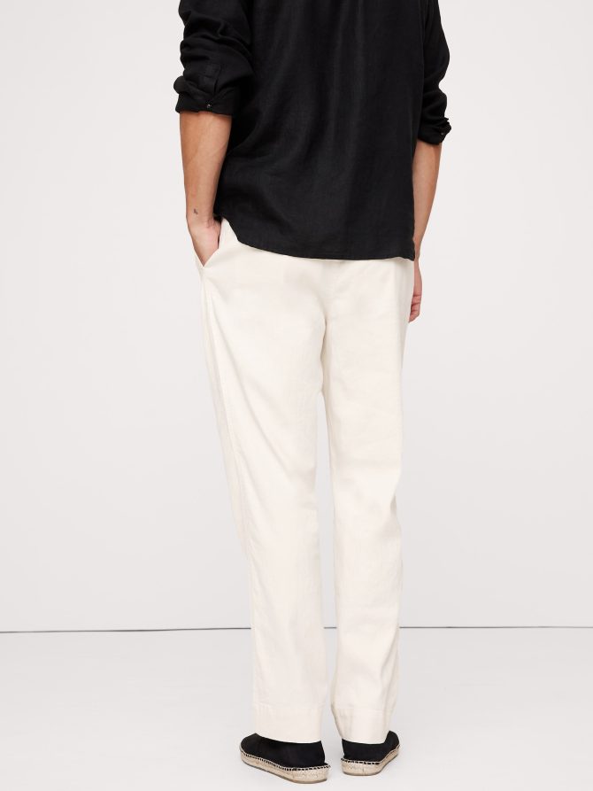 Italian Linen-Cotton Pull-On Pant - Image 3