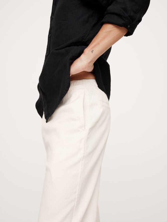 Italian Linen-Cotton Pull-On Pant - Image 4