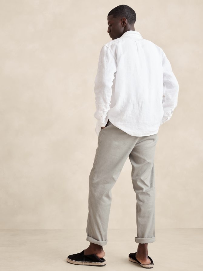 Italian Linen-Cotton Pull-On Pant - Image 6