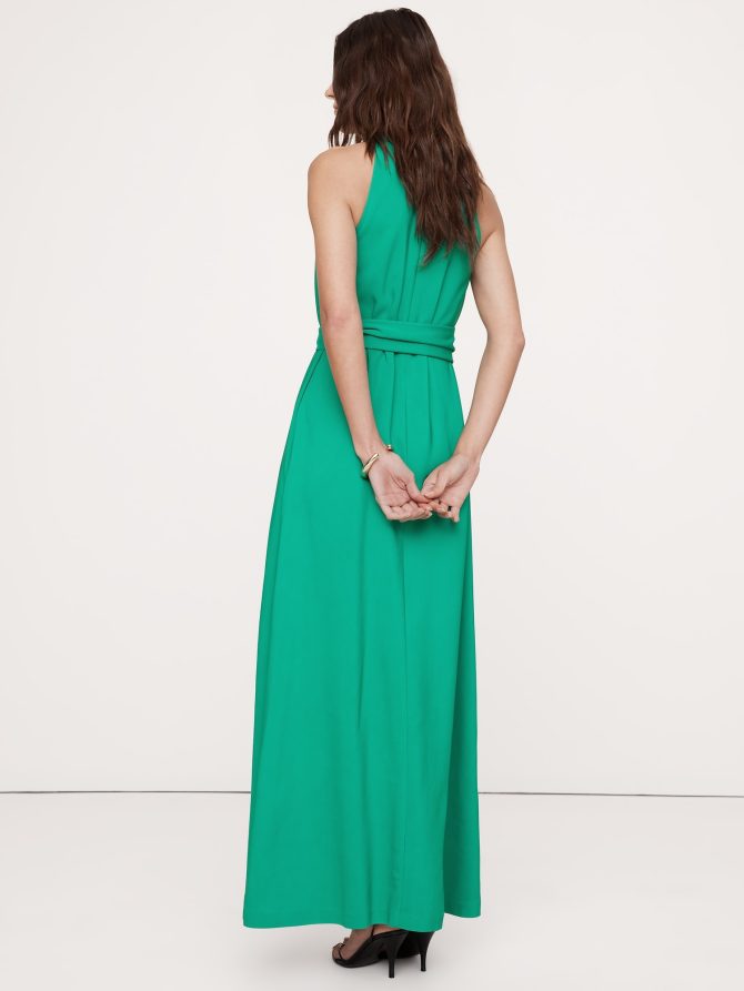 Stretch-Crepe Maxi Dress - Image 3