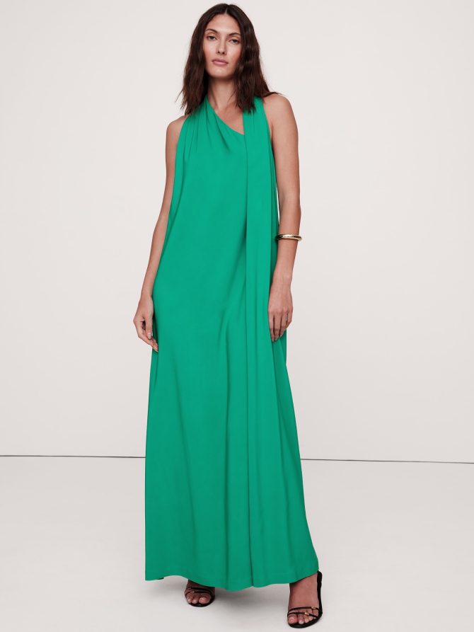 Stretch-Crepe Maxi Dress - Image 4