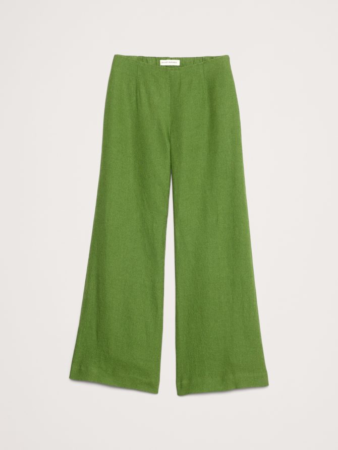 Mid-Rise Kick-Flare Linen Ankle Pant - Image 5