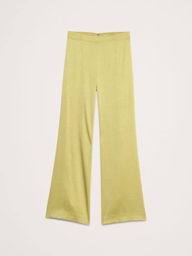 Mid-Rise Kick-Flare Satin Ankle Pant - Image 5