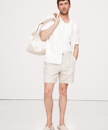 7" Linen-Cotton Pull-On Short
