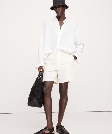 7" Linen-Cotton Pull-On Short