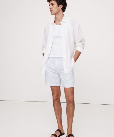 7" Linen-Cotton Pull-On Short