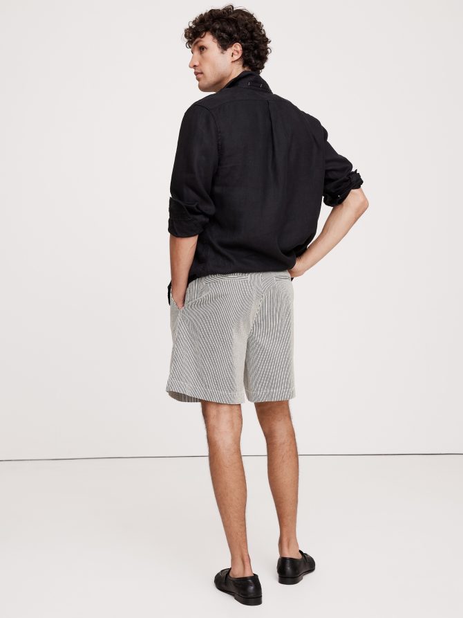 7" Pleated Linen Short - Image 5