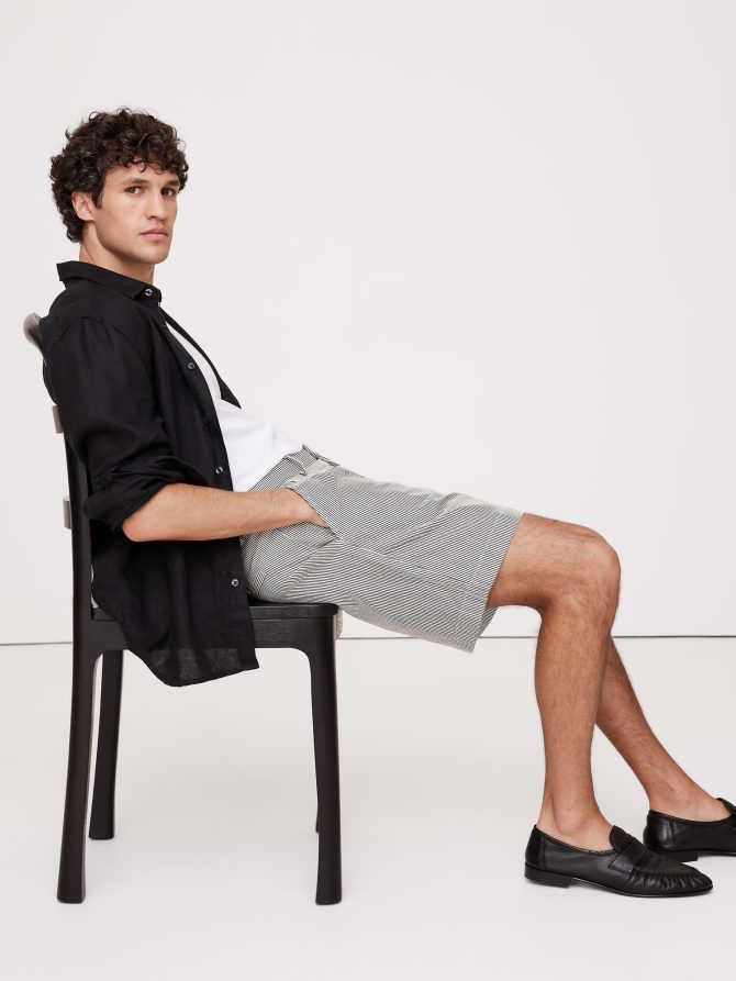 7" Pleated Linen Short - Image 6