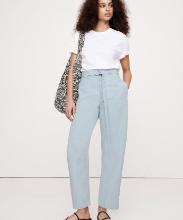High-Rise Barrel Tencel™-Linen Pant