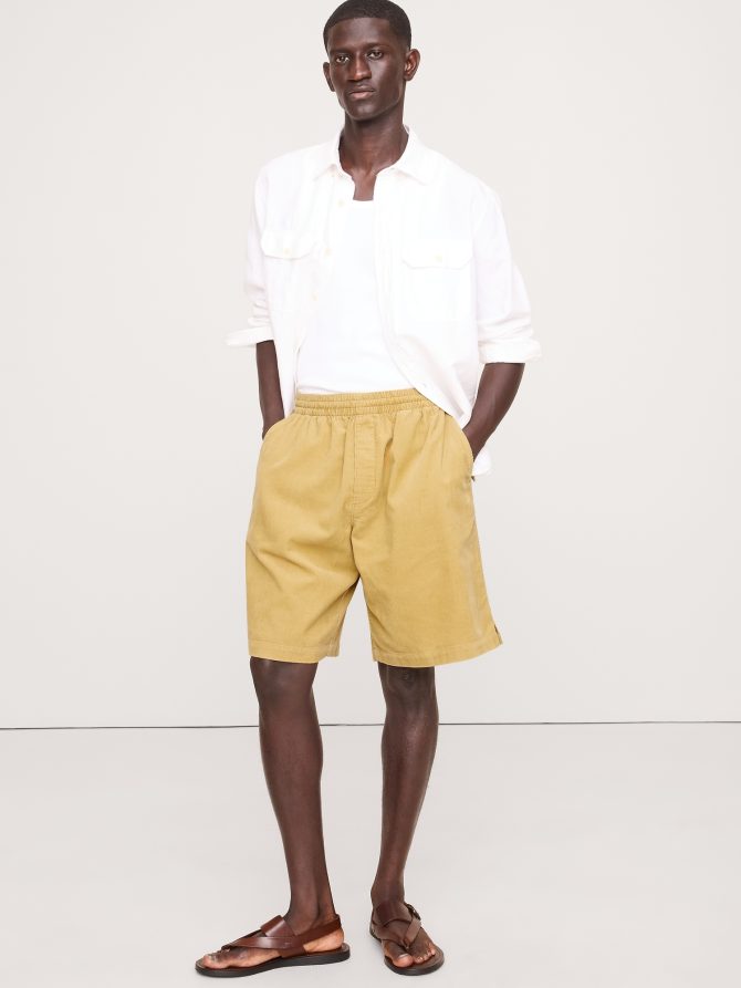 9.5" LOOSE CORDUROY PULL-ON SHORT