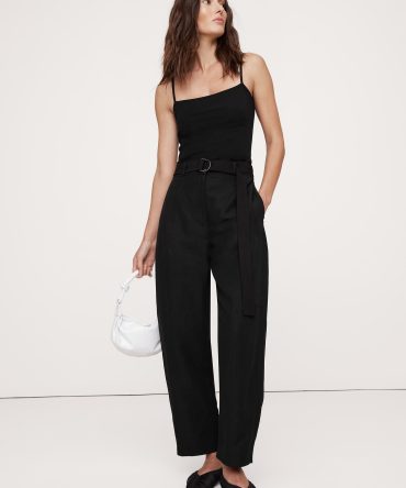High-Rise Barrel Tencel™-Linen Pant