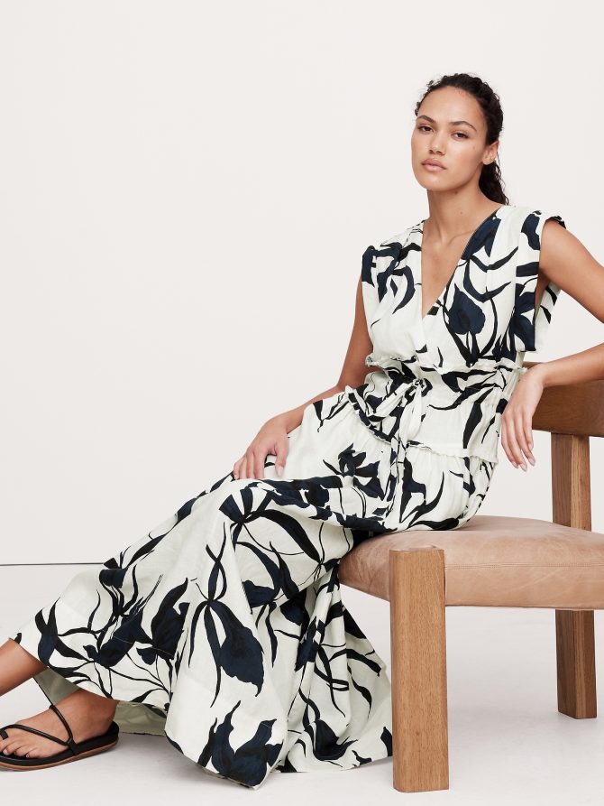 Linen Cinch-Waist Maxi Dress - Image 7
