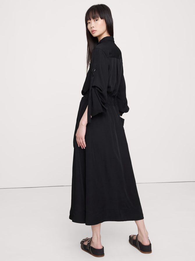 DRAPEY UTILITY SHIRT DRESS - Image 3