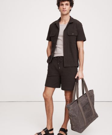 6" Herringbone Jacquard Pull-On Short