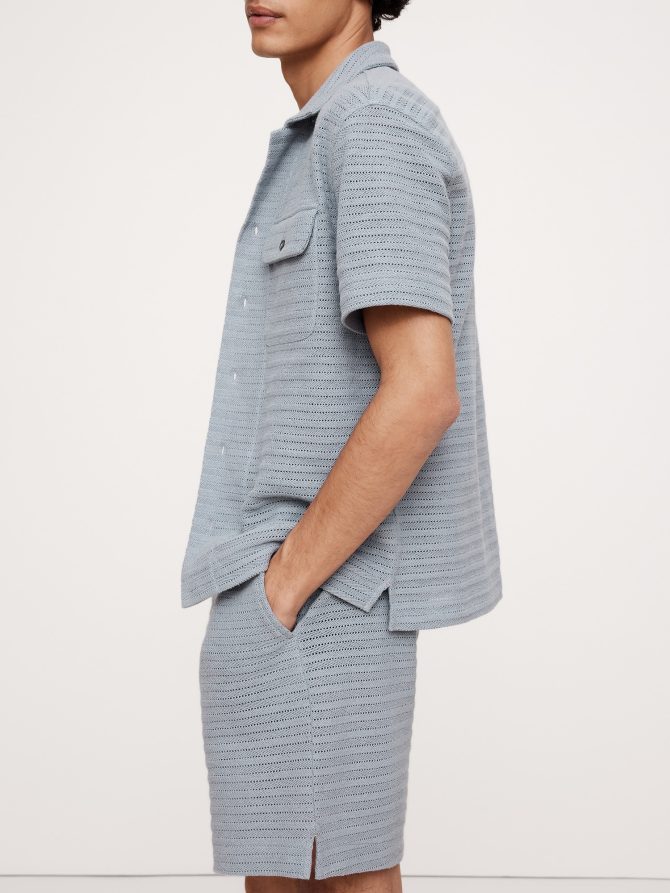 6" Herringbone Jacquard Pull-On Short - Image 3