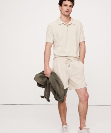 6" Waffle-Knit Pull-On Short