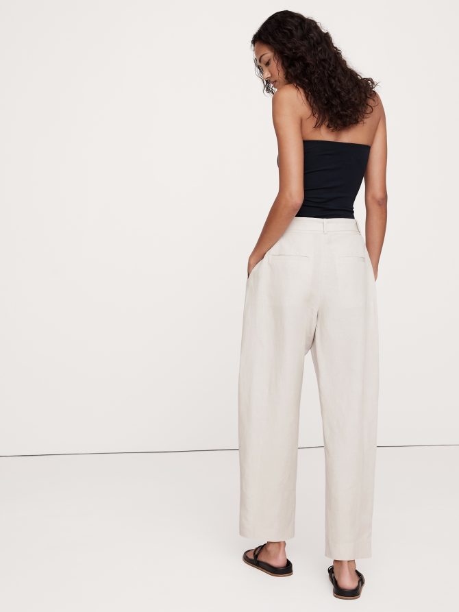 High-Rise Barrel Tencel™-Linen Pant - Image 3