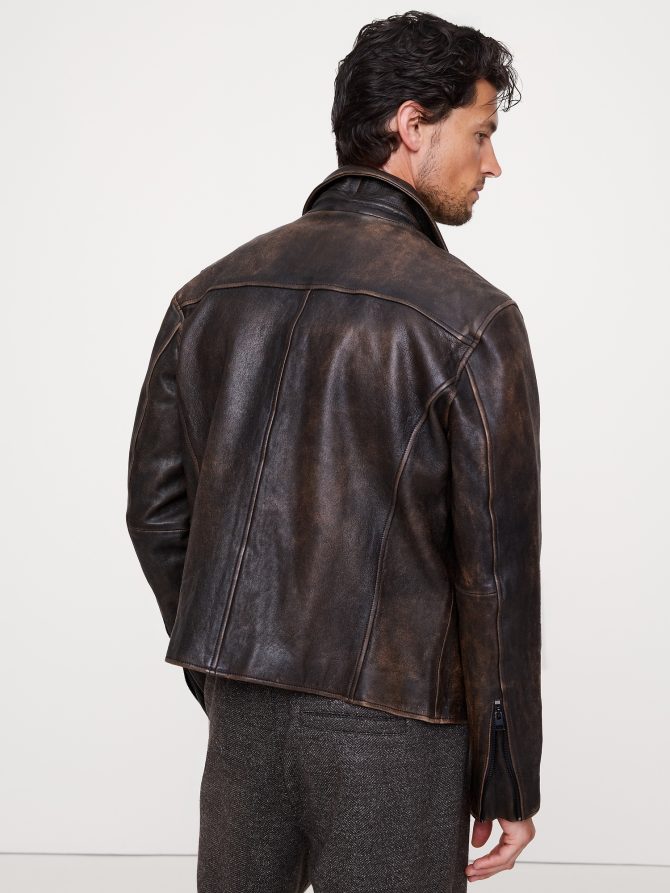 LEATHER RACING JACKET - Image 3
