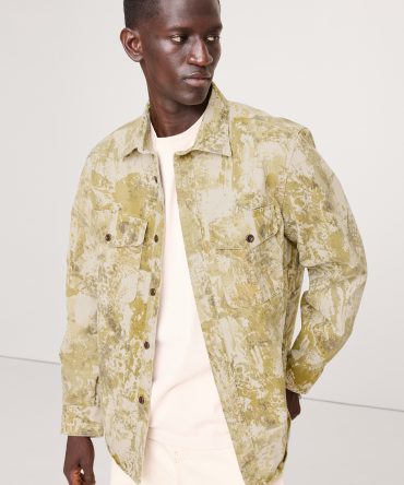 Standard-Fit Cotton Twill Shirt Jacket