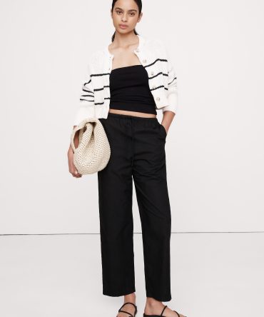 Cotton Poplin Pull-On Pant