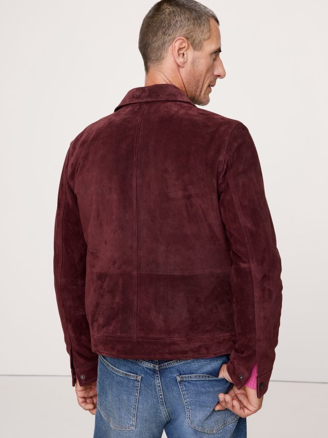 OILED SUEDE TRUCKER JACKET - Image 3