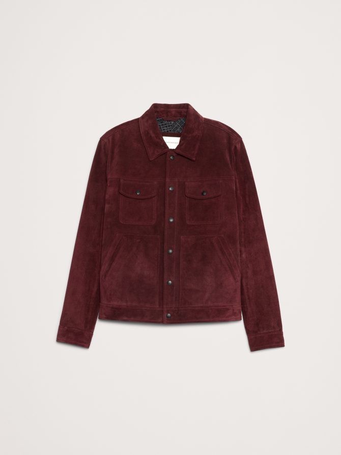OILED SUEDE TRUCKER JACKET - Image 5
