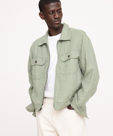 Linen-Cotton Mechanic's Jacket