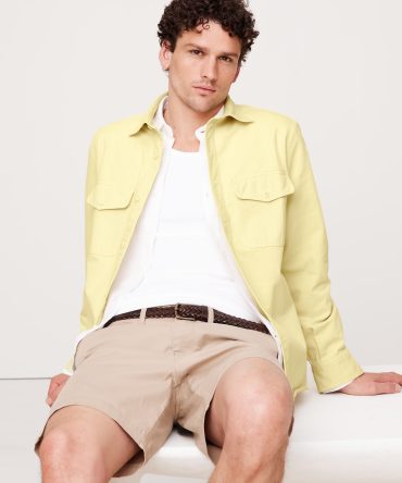 Standard-Fit Cotton Twill Shirt Jacket