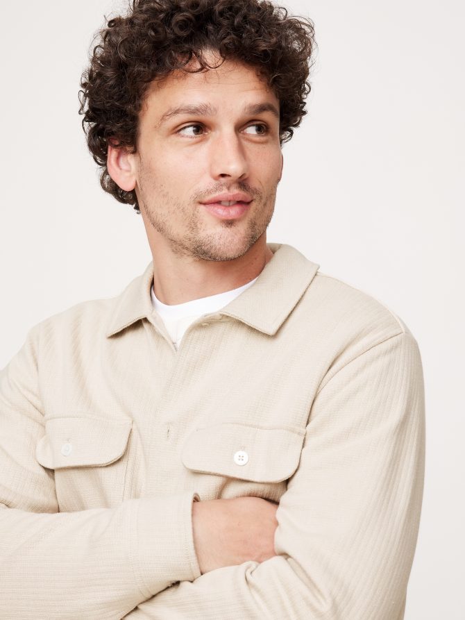 French Terry Shirt Jacket - Image 3