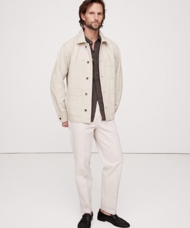 Cotton-Hemp Denim Chore Coat