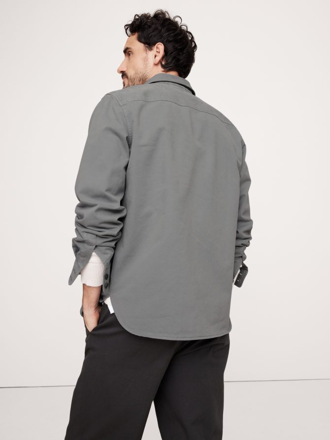 Standard-Fit Cotton Twill Shirt Jacket - Image 3