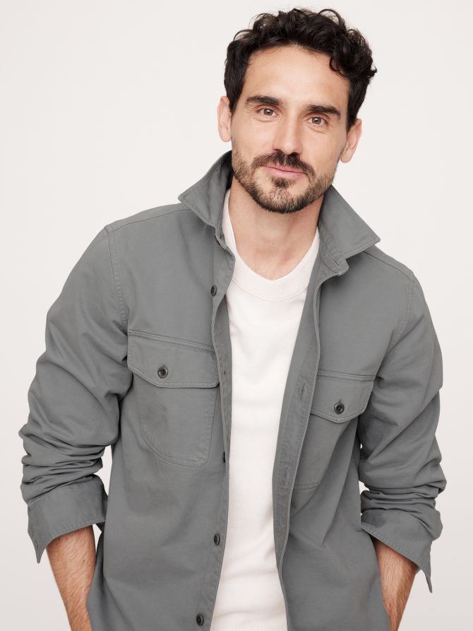 Standard-Fit Cotton Twill Shirt Jacket - Image 4
