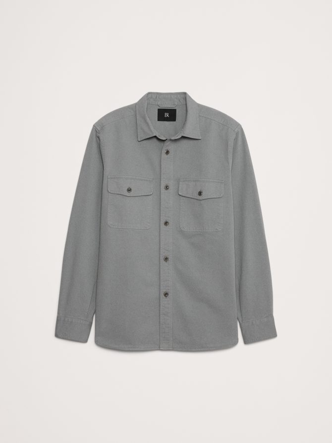 Standard-Fit Cotton Twill Shirt Jacket - Image 5