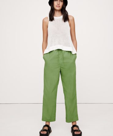 Cotton Poplin Pull-On Pant