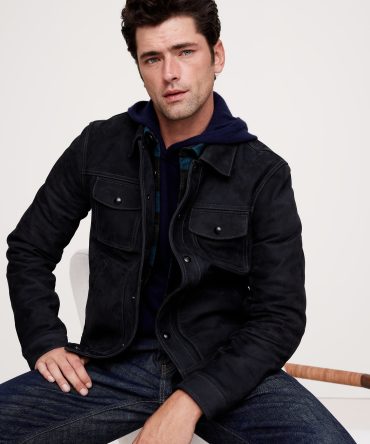 Nubuck Leather Trucker Jacket