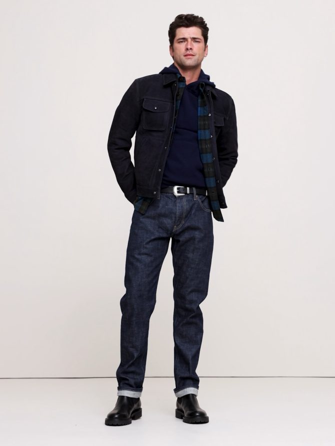 Nubuck Leather Trucker Jacket - Image 2
