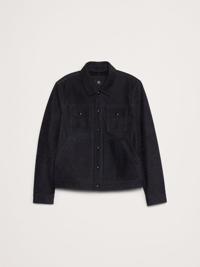 Nubuck Leather Trucker Jacket - Image 5
