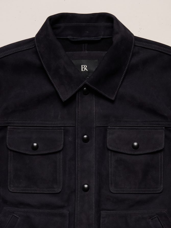 Nubuck Leather Trucker Jacket - Image 6