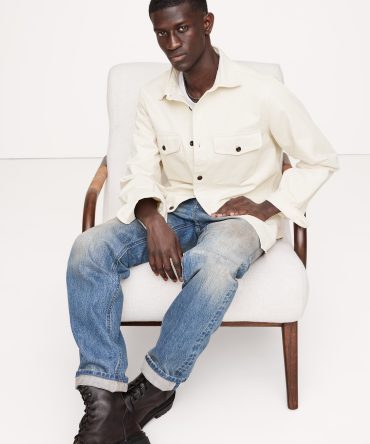 Standard-Fit Cotton Twill Shirt Jacket