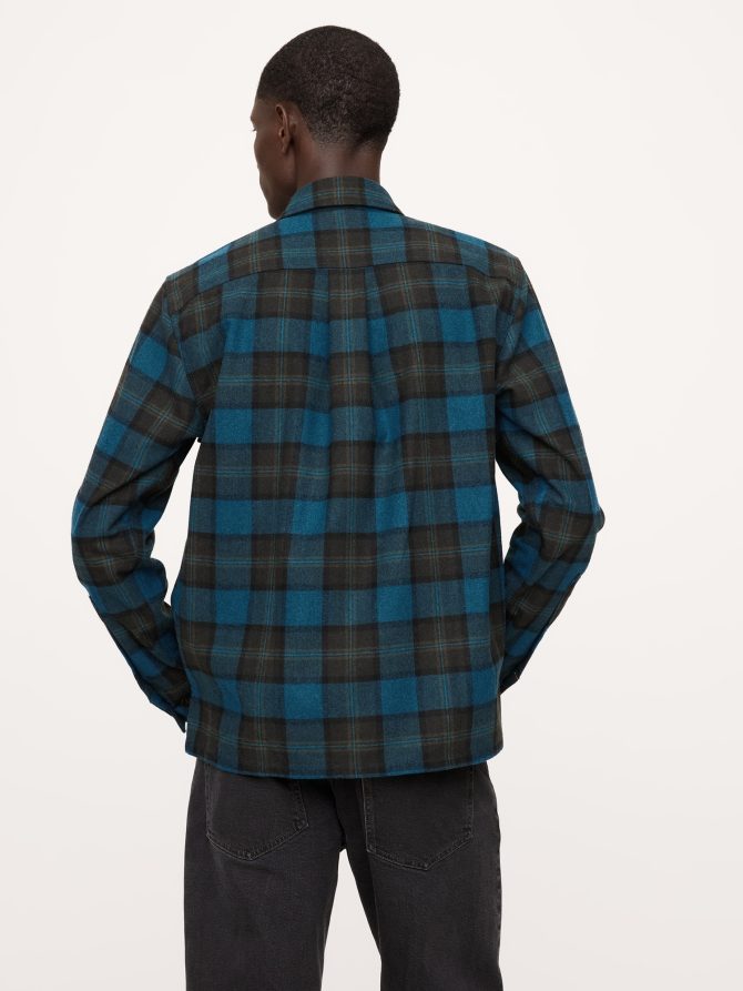 Standard-Fit Heavyweight Flannel Wool-Blend Overshirt - Image 2