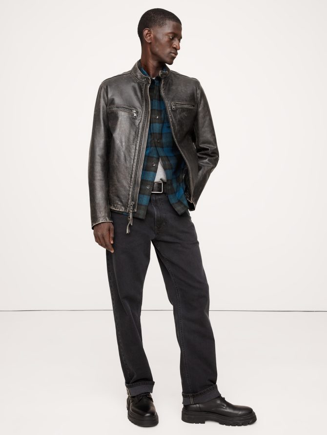 Standard-Fit Heavyweight Flannel Wool-Blend Overshirt - Image 3