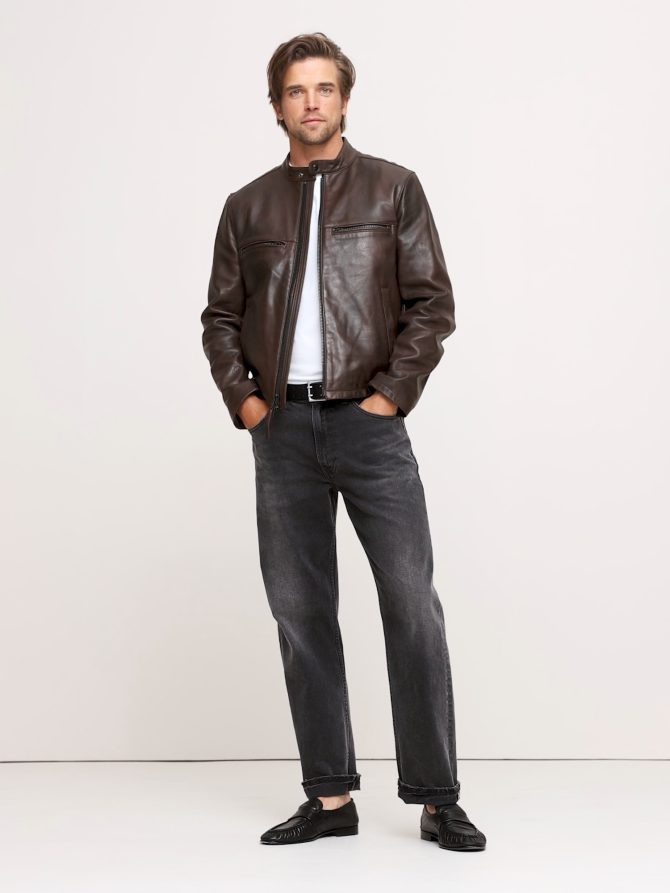 Leather Biker Jacket - Image 2