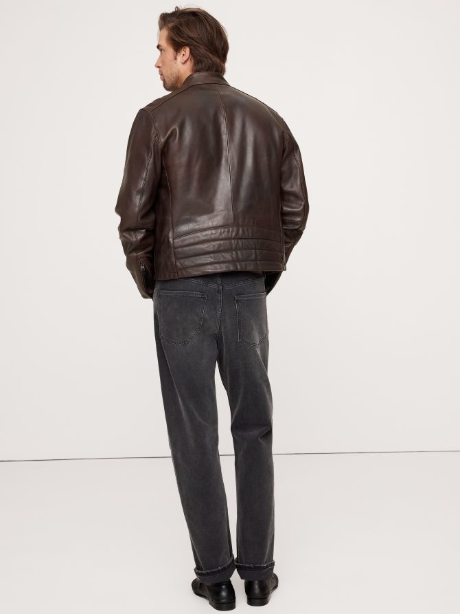 Leather Biker Jacket - Image 3