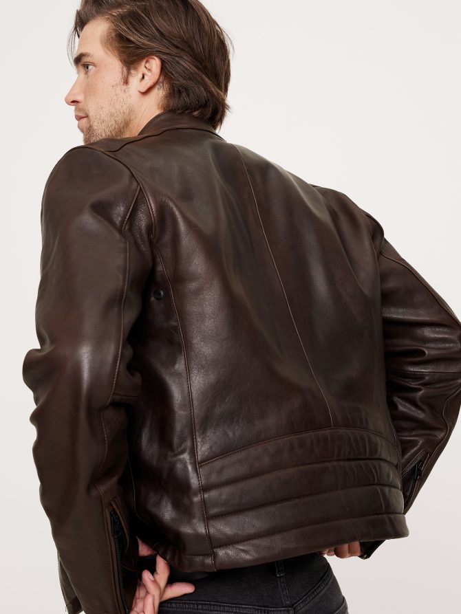 Leather Biker Jacket - Image 4